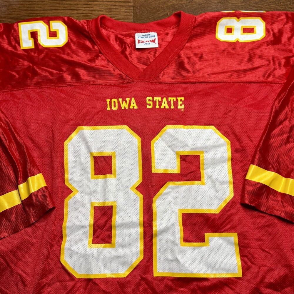 Vintage Iowa State Cyclones #82 Jersey Large In Zone Athletic Wear NCAA Football
